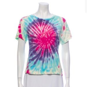 RE/DONE BOHO Festival Hippie Tie Dye Top Tee T-Shirt Soft Cropped Oversized S/M